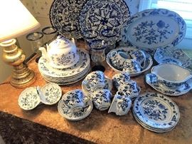 Blue Danube China - Lots and Lots of pretty old Flow Blue and blue and white china