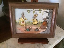 Madeline Martin Bunnies Oil Painting