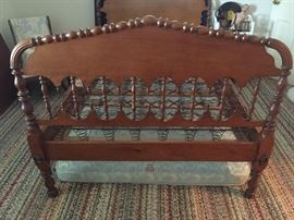 Antique Jenny Lind Turned Spool Bed Circa 1900 
