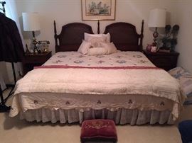 King Size Bed and Nightstands