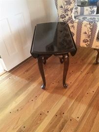 Mahogany Drop Leaf Side Table  One of Four 