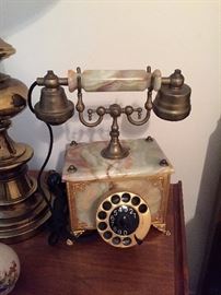 Vintage Onyx Telephone