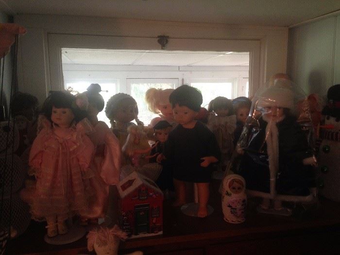 Doll collection poor lighting