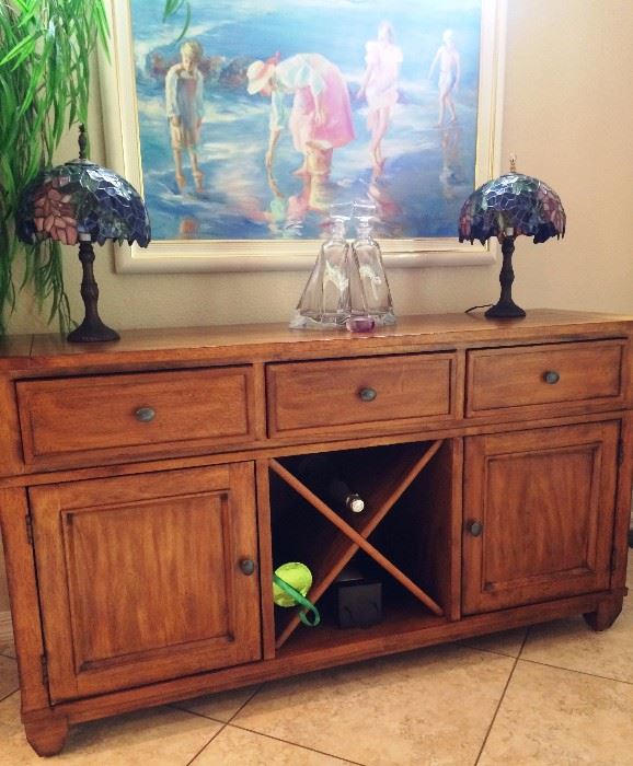 Buffet with wine rack $225 OBO