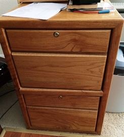 Oak filing cabinet $30