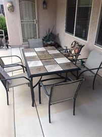 Patio set with 6 chairs $60 all