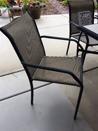 patio chairs closeup