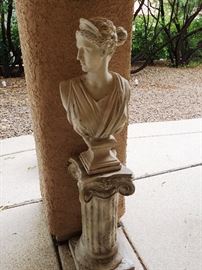 Outdoor statue Bust on pillar $50 