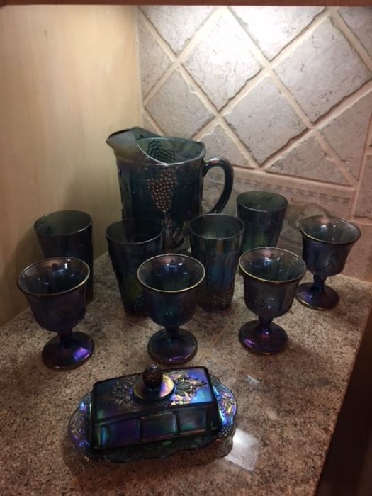purple glassware set