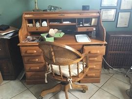 rolltop desk.chair