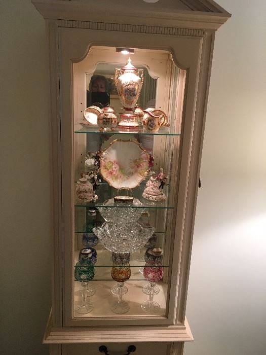 China cabinet with collectables