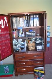 craft cabinet and contents