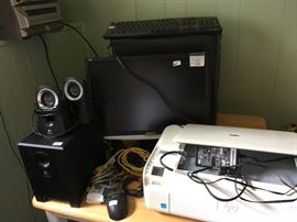 Dell comptuter with accessories -- Logitech system, photo system