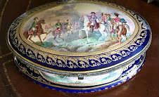 Magnificent  Sevres 19th Century Hand Painted Porcelain Jewelry Box