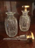 Pair of Tiffany & Co. Perfume Bottles with 18K Gold Tops