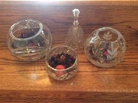 Waterford & cut glass pieces