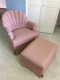 Shell back Chair & Ottoman