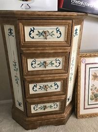 4 drawer hand painted chest