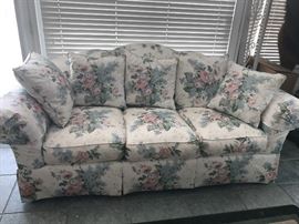 Floral couch with loveseat