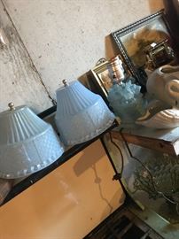 Darling antique scottie lamps