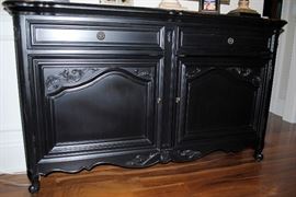 Drexel Heritage black buffet cabinet