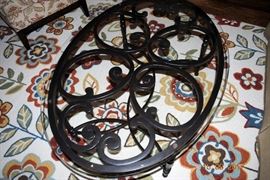 Black iron coffee table