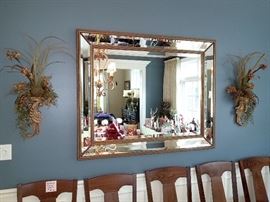 Beveled wall mirror