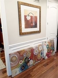 Framed art and art canvases