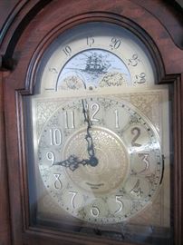 Face of Hamilton grandfather clock