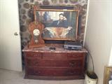 Large antique dresser with gorgeous marble top