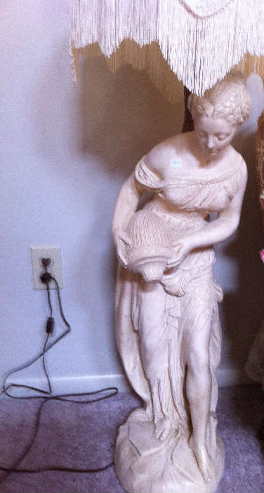 Just one of many statue replicas, made into a lamp that still works!