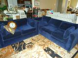 Blue Loveseat and Sleeper Sofa in Great Condition