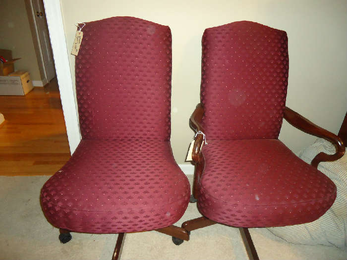 Pair of Burgandy Chairs