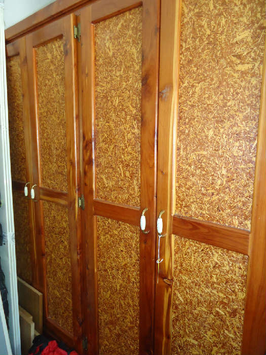 Cedar Closet 57" Wide by 79" Tall Features Double Doors and Drawers on the bottom