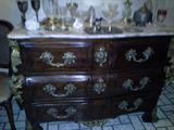 French Antique Louis XV Style Marble Top Chest of Drawers