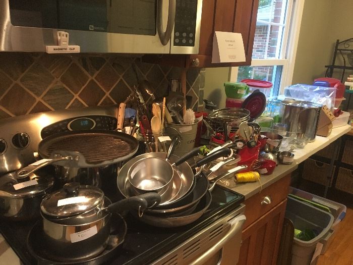 Pots, pans, kitchen items