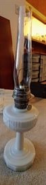 better picture of milk glass oil lamp     