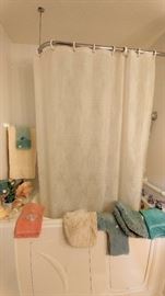 bathroom beach theme decor, towels, & shower curtain set     BATHROOM