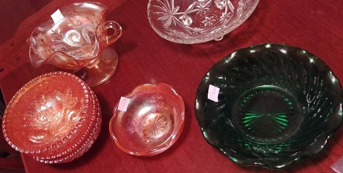 carnival glass dishes     DINING ROOM