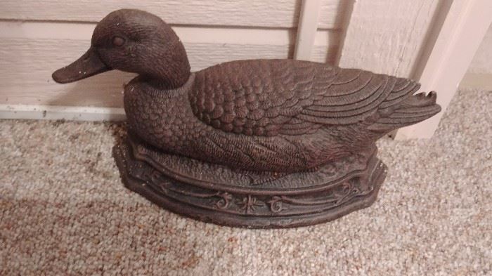 cast iron duck doorstop     SUNROOM