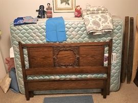 Bassett full bed frame, headboard, footboard and mattress