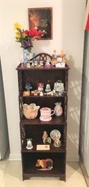 shelf and misc. nic nacs