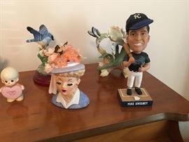 Napa planter and Mike Sweeney bobblehead
