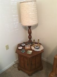 end table and lamp