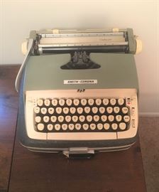 Smith-Corona manual typewriter and case