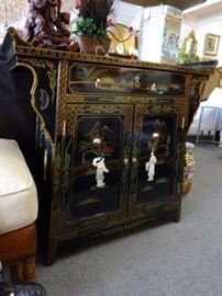 CHINOISERIE DECORATED ALTAR CABINET