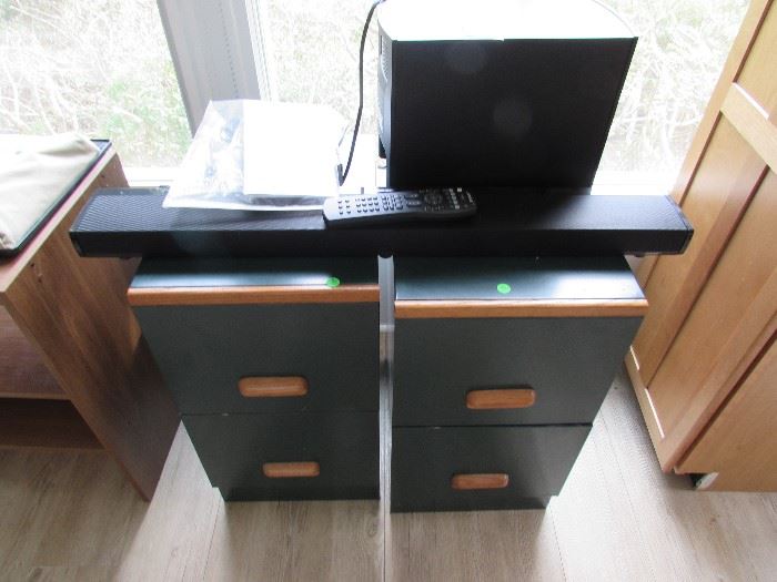 Filing cabinets, home theatre