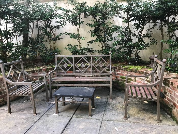 iron Chippendale patio set-made and designed by Joe & Judy Rankin