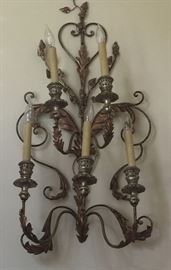 French wall sconce, 24", electrified