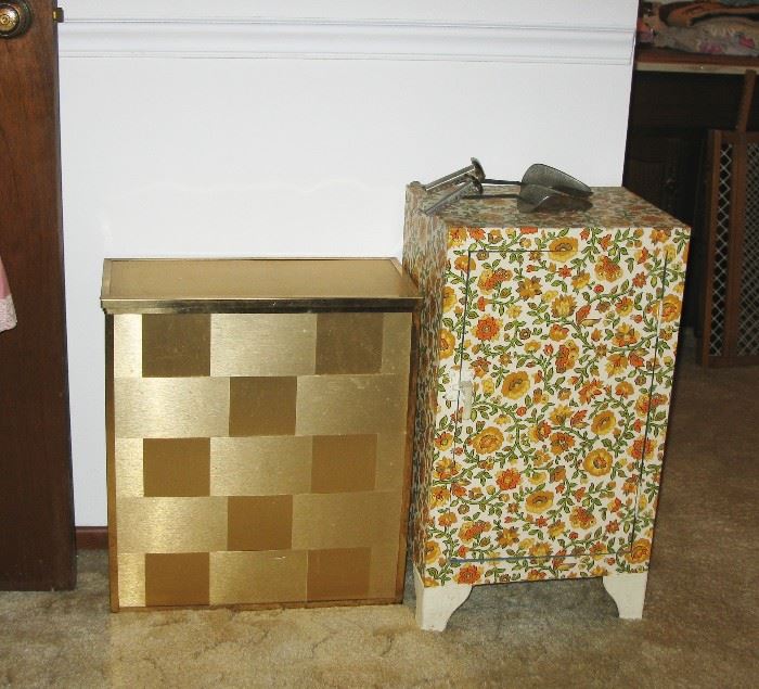 hamper and metal cabinet